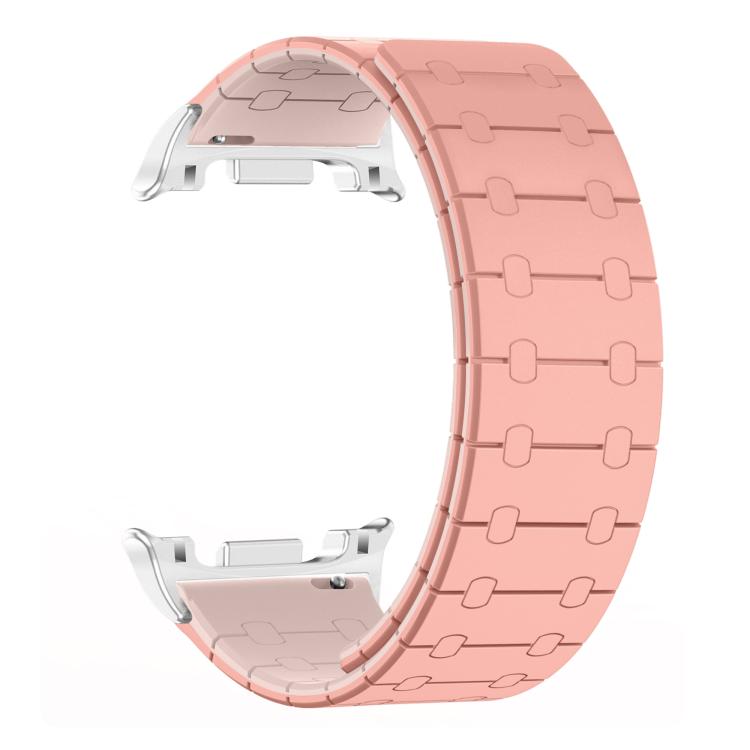 For Samsung Galaxy Watch8 / Watch8 Classic Two Color Loop Magnetic Silicone Watch Band(Peach+Light Pink) - free shipping - PMC TechLife - Order now!