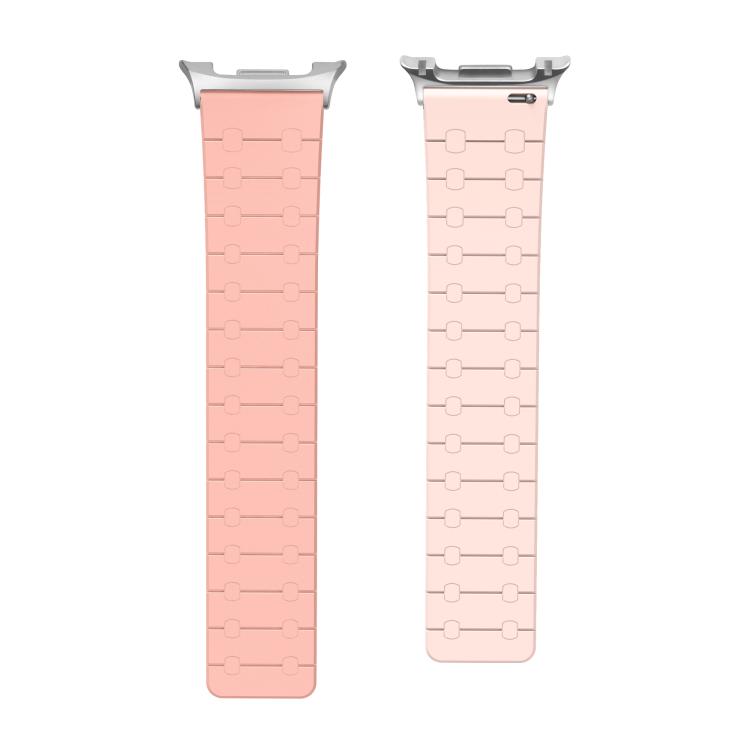 For Samsung Galaxy Watch8 / Watch8 Classic Two Color Loop Magnetic Silicone Watch Band(Peach+Light Pink) - free shipping - PMC TechLife - Order now!