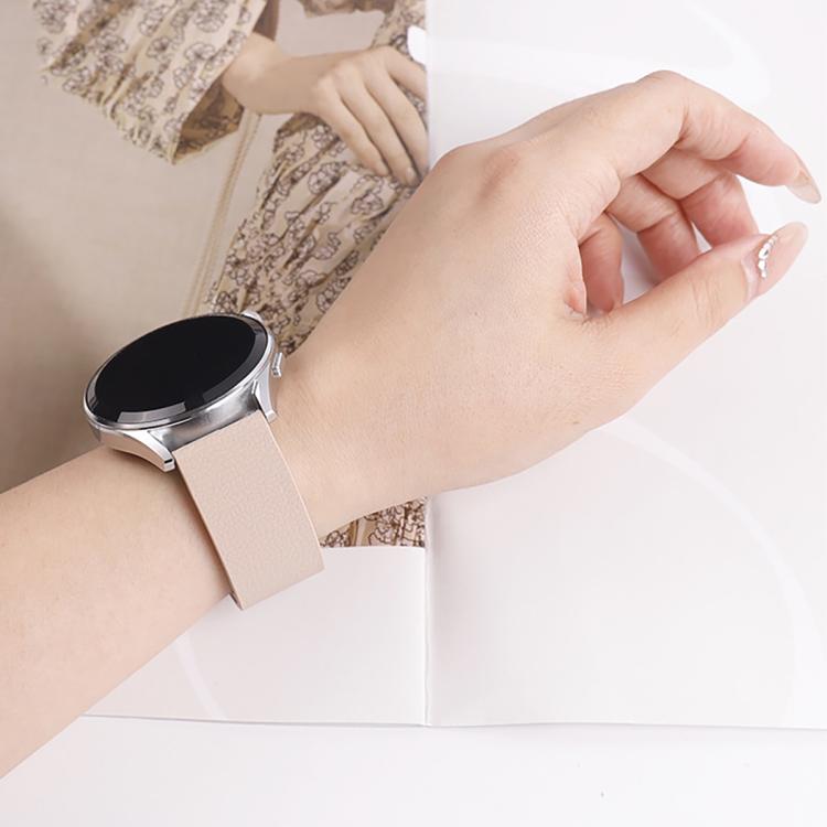 20mm Lychee Texture Soft Magnetic Silicone Watch Band(White) - free shipping - PMC TechLife - Order now!