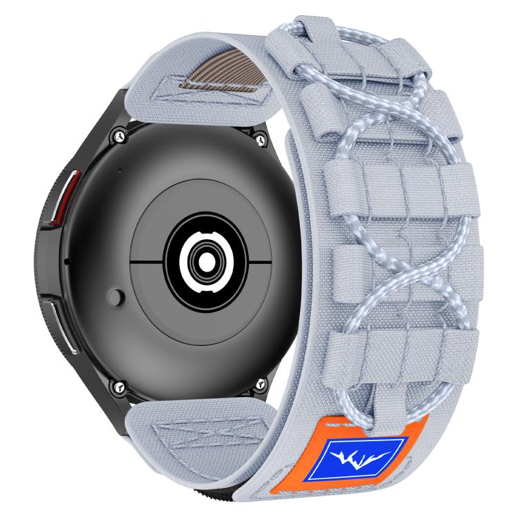 20mm Universal Braided Cord Nylon Hook and Loop Fastener Watch Band(Gray) - free shipping - PMC TechLife - Order now!