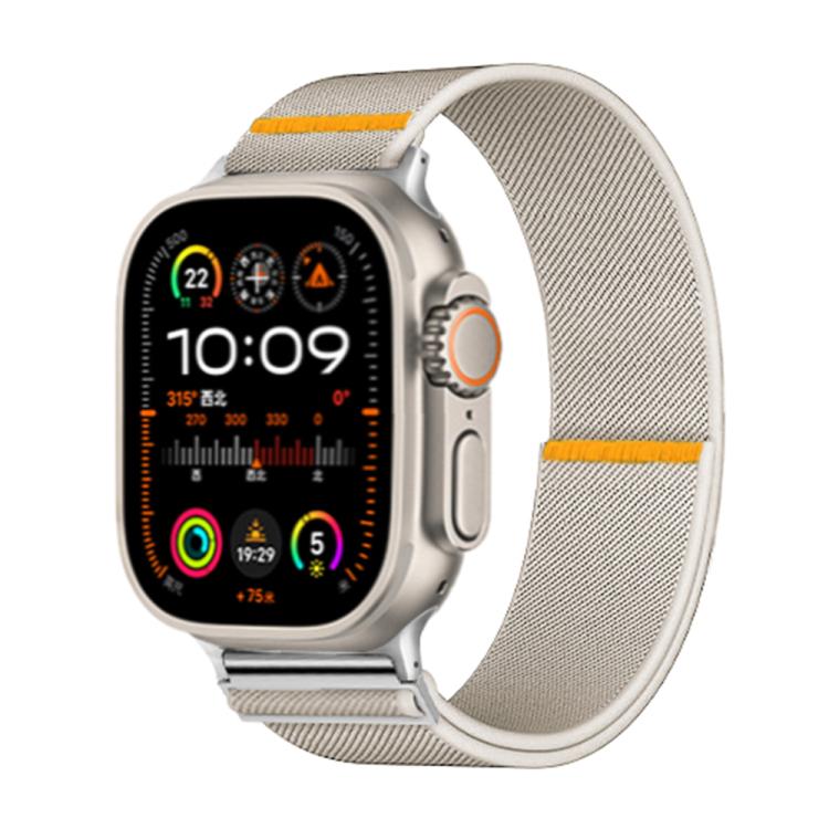 For Apple Watch 46mm / 49mm / 45mm / 44mm Adjustable Single Loop Elastic Nylon Watch Band(Starlight) - free shipping - PMC TechLife - Order now!
