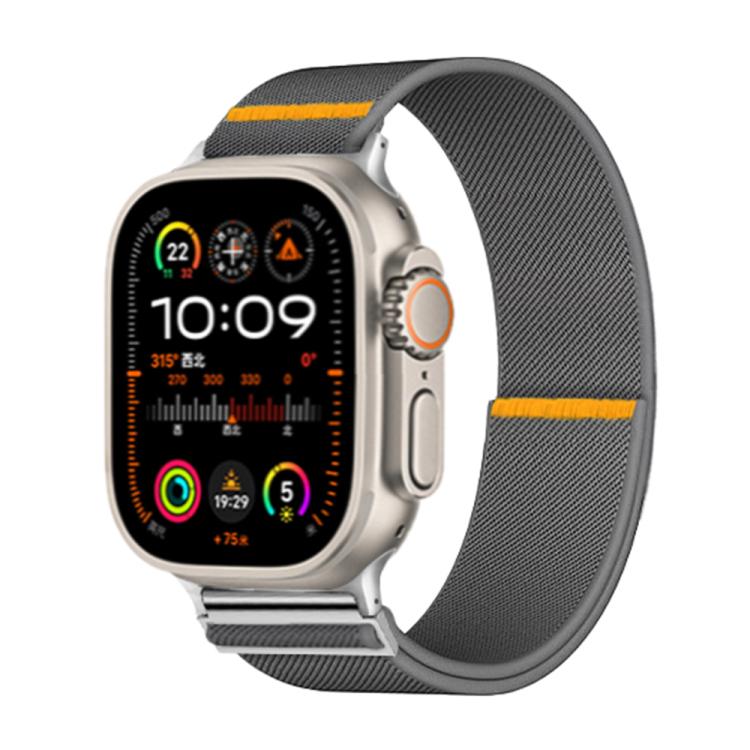 For Apple Watch 46mm / 49mm / 45mm / 44mm Adjustable Single Loop Elastic Nylon Watch Band(Gray) - free shipping - PMC TechLife - Order now!