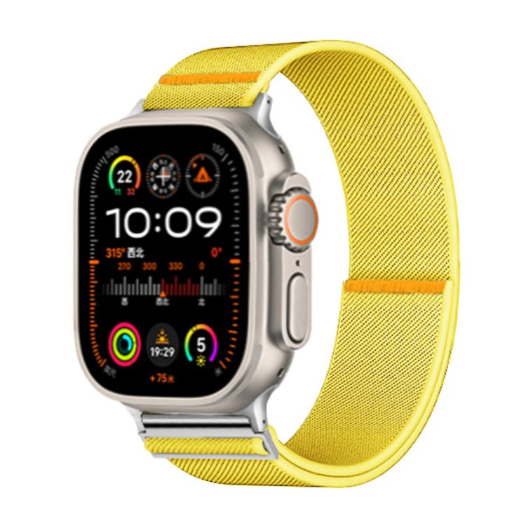 For Apple Watch 42mm / 41mm / 40mm / 38mm Adjustable Single Loop Elastic Nylon Watch Band(Yellow) - free shipping - PMC TechLife - Order now!