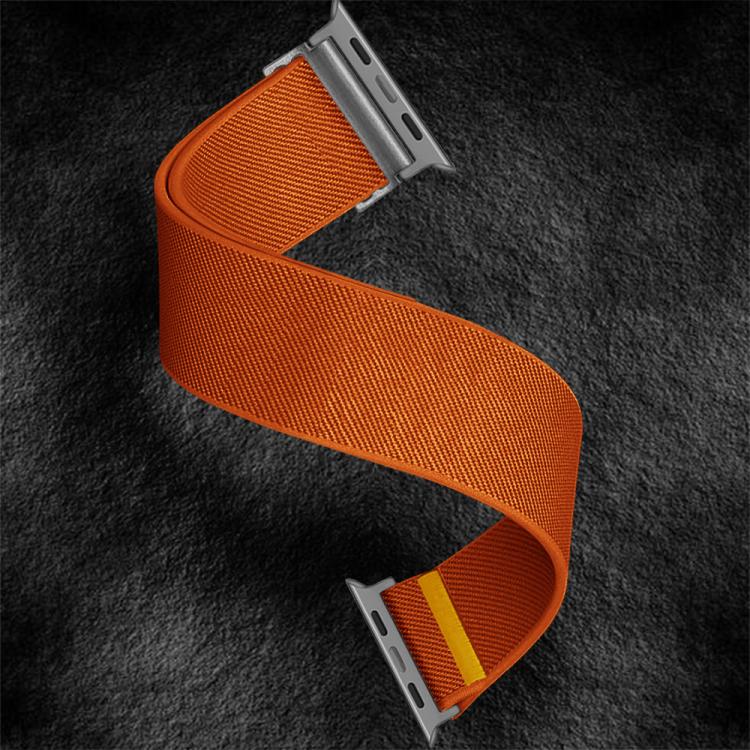 For Apple Watch 42mm / 41mm / 40mm / 38mm Adjustable Single Loop Elastic Nylon Watch Band(Orange) - free shipping - PMC TechLife - Order now!