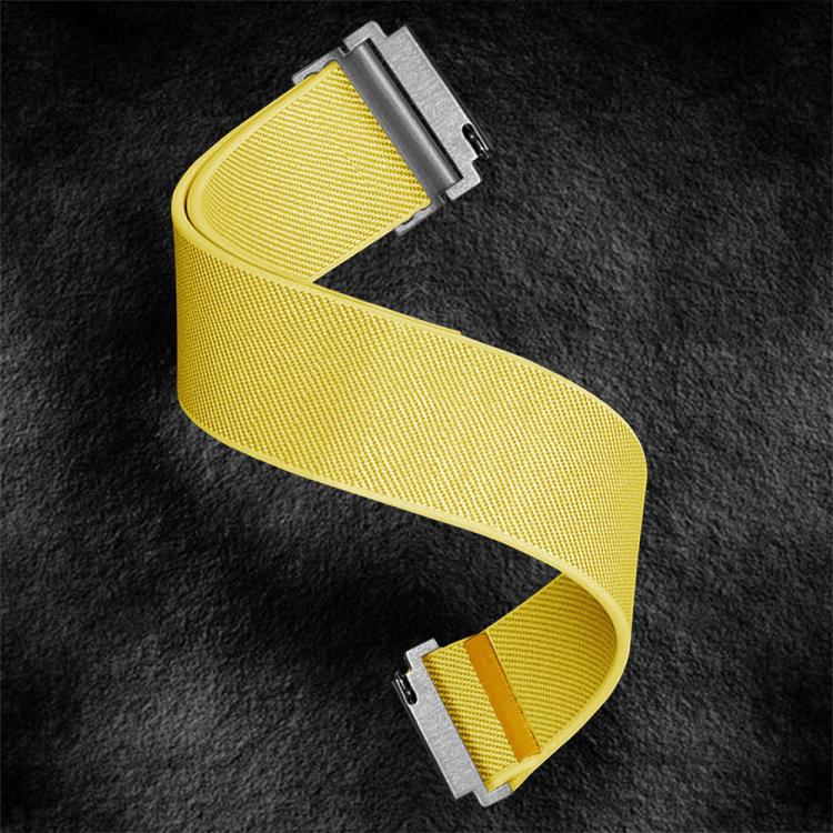 20mm Adjustable Single Loop Elastic Nylon Watch Band(Yellow) - free shipping - PMC TechLife - Order now!
