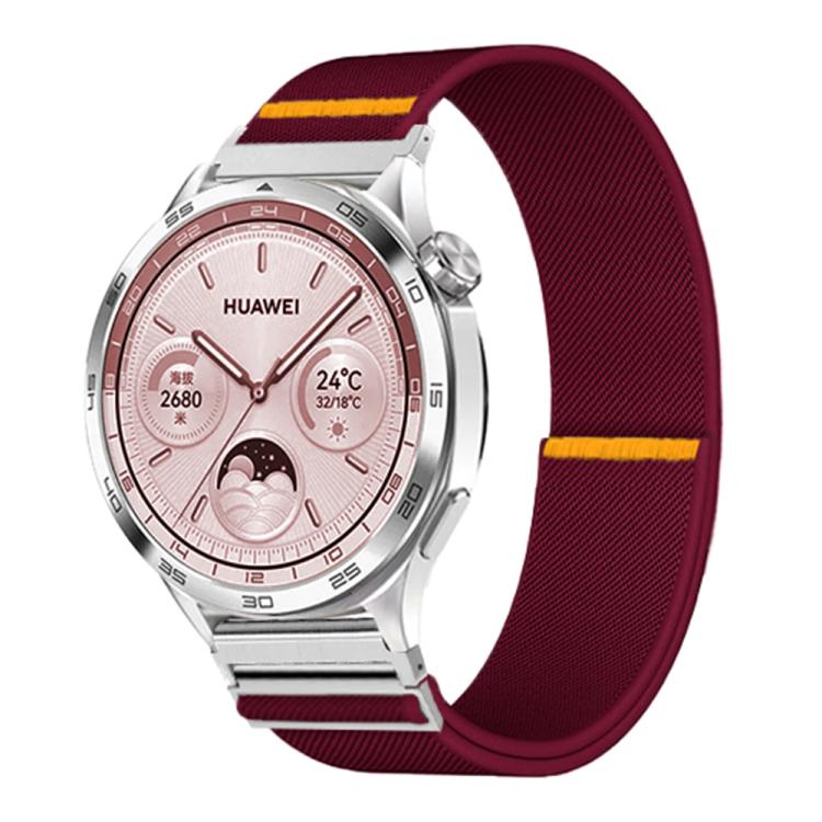 20mm Adjustable Single Loop Elastic Nylon Watch Band(Wine Red) - free shipping - PMC TechLife - Order now!