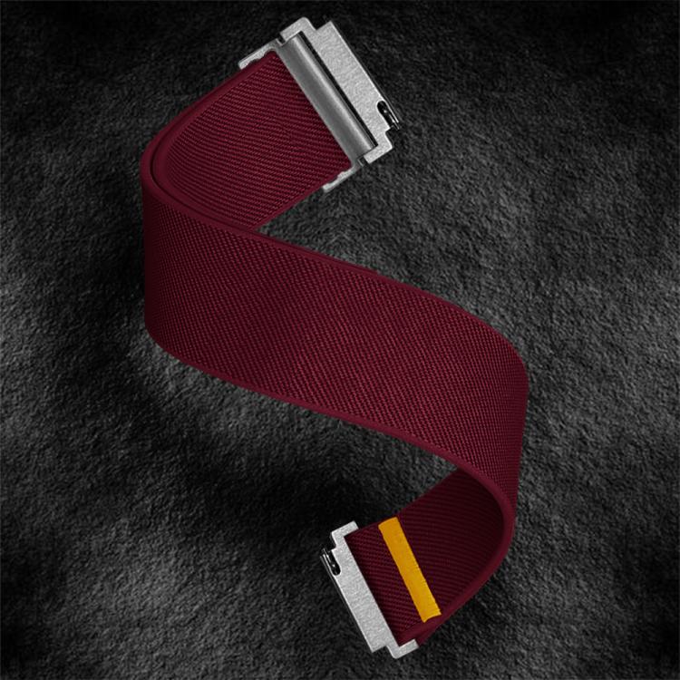 20mm Adjustable Single Loop Elastic Nylon Watch Band(Wine Red) - free shipping - PMC TechLife - Order now!