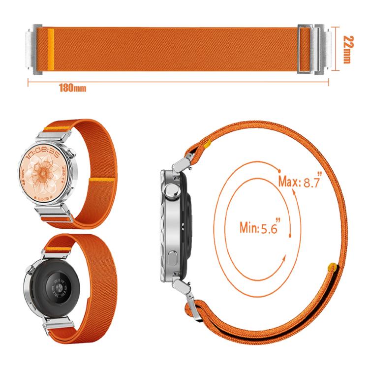 18mm Adjustable Single Loop Elastic Nylon Watch Band(Gray) - free shipping - PMC TechLife - Order now!