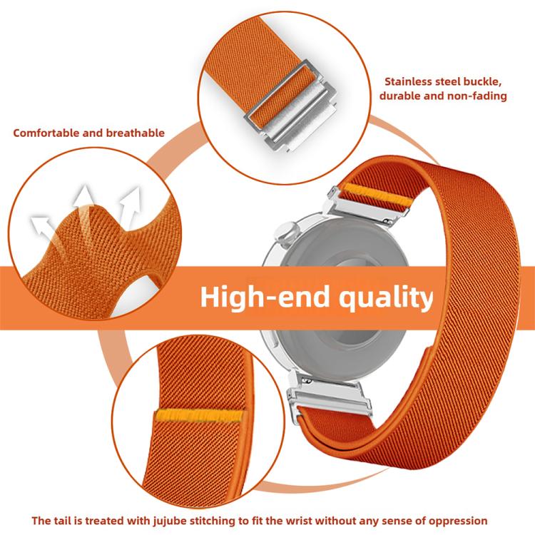 22mm Adjustable Single Loop Elastic Nylon Watch Band(Gray) - free shipping - PMC TechLife - Order now!