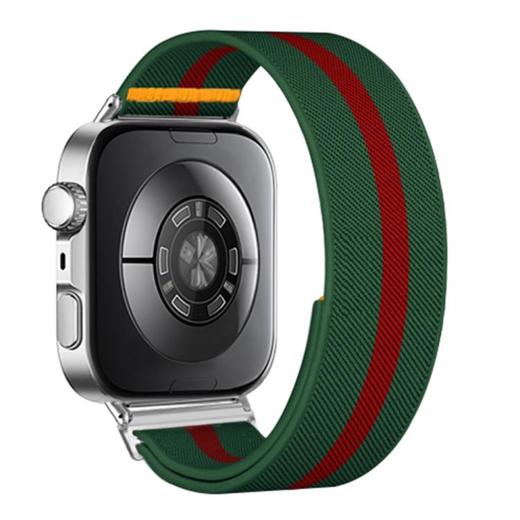 For Huawei Watch Fit3 / Fit4 / Fit4 Pro Adjustable Single Loop Elastic Nylon Watch Band(Green Red) - free shipping - PMC TechLife - Order now!