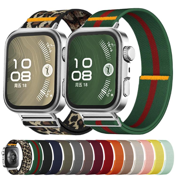 For Huawei Watch Fit3 / Fit4 / Fit4 Pro Adjustable Single Loop Elastic Nylon Watch Band(Yellow) - free shipping - PMC TechLife - Order now!