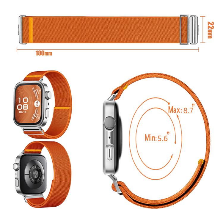 For Huawei Watch Fit3 / Fit4 / Fit4 Pro Adjustable Single Loop Elastic Nylon Watch Band(Milk Tea) - free shipping - PMC TechLife - Order now!