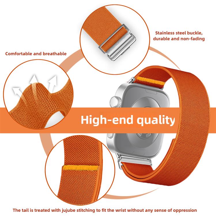 For Huawei Watch Fit3 / Fit4 / Fit4 Pro Adjustable Single Loop Elastic Nylon Watch Band(Green Red) - free shipping - PMC TechLife - Order now!