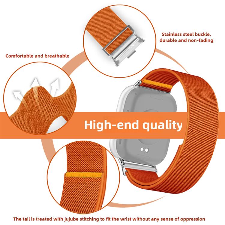 For Xiaomi Smart Band 9 Pro / Redmi Watch 5 Adjustable Single Loop Elastic Nylon Watch Band(Red) - free shipping - PMC TechLife - Order now!