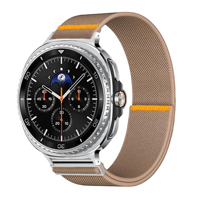 For Samsung Galaxy Watch8 / Watch8 Classic Adjustable Single Loop Elastic Nylon Watch Band(Milk Tea) - free shipping - PMC TechLife - Order now!