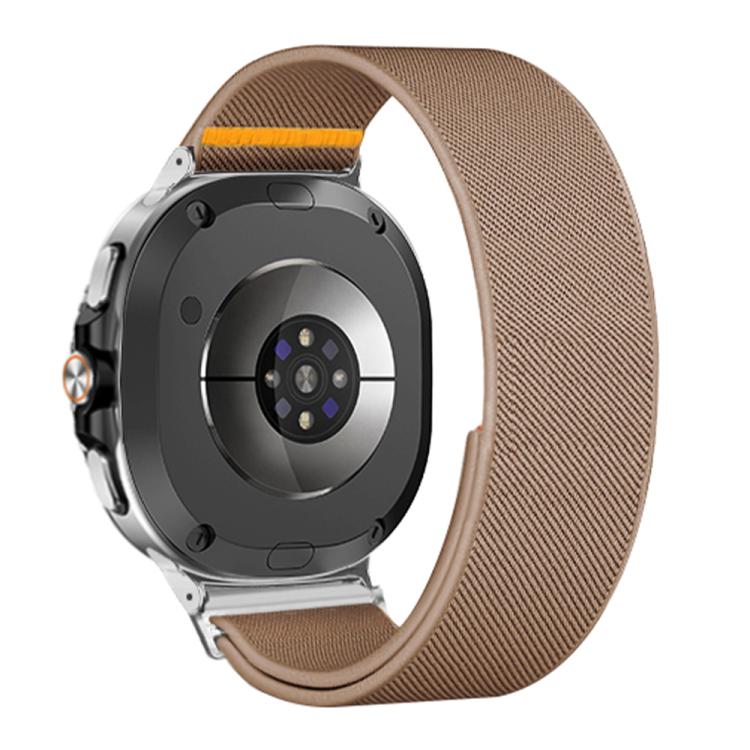 For Samsung Galaxy Watch8 / Watch8 Classic Adjustable Single Loop Elastic Nylon Watch Band(Milk Tea) - free shipping - PMC TechLife - Order now!