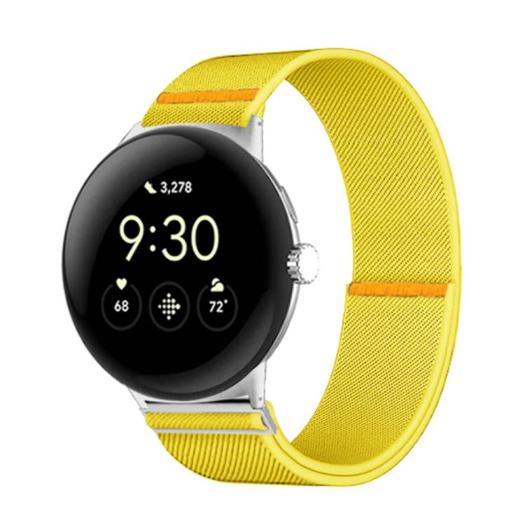 For Google Pixel Watch 3 45mm Adjustable Single Loop Elastic Nylon Watch Band(Yellow) - free shipping - PMC TechLife - Order now!
