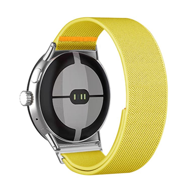 For Google Pixel Watch 3 45mm Adjustable Single Loop Elastic Nylon Watch Band(Yellow) - free shipping - PMC TechLife - Order now!