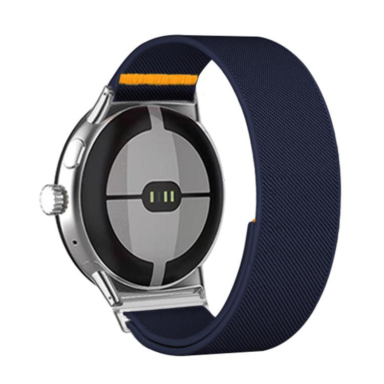 For Google Pixel Watch 3 45mm Adjustable Single Loop Elastic Nylon Watch Band(Dark Blue) - free shipping - PMC TechLife - Order now!