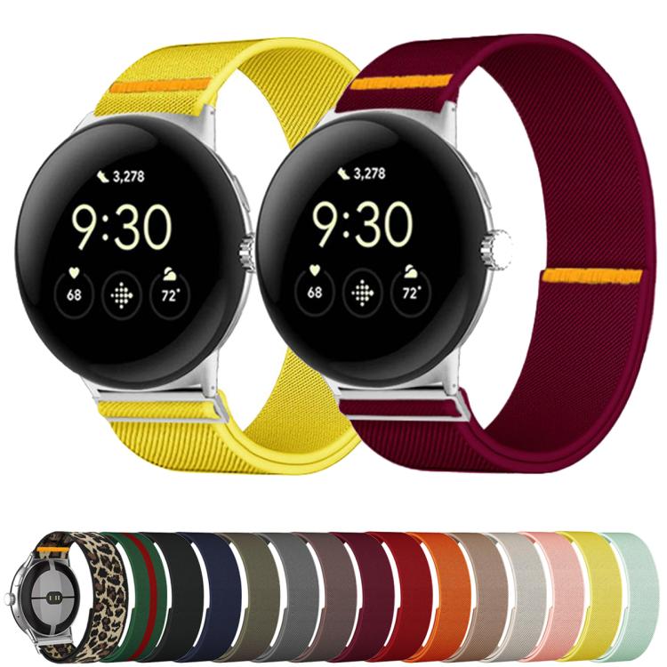 For Google Pixel Watch 3 45mm Adjustable Single Loop Elastic Nylon Watch Band(Leopard Print) - free shipping - PMC TechLife - Order now!