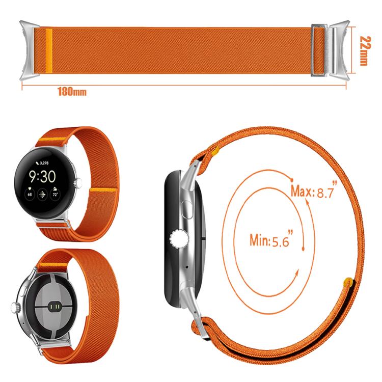 For Google Pixel Watch 3 45mm Adjustable Single Loop Elastic Nylon Watch Band(Gray) - free shipping - PMC TechLife - Order now!