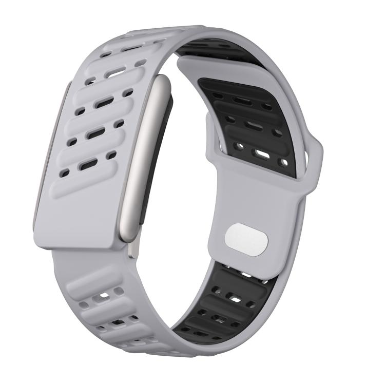 Reverse Buckle Sports Breathable Silicone Watch Band For WHOOP 5.0 Regular(Light Gray Black) - free shipping - PMC TechLife - Order now!