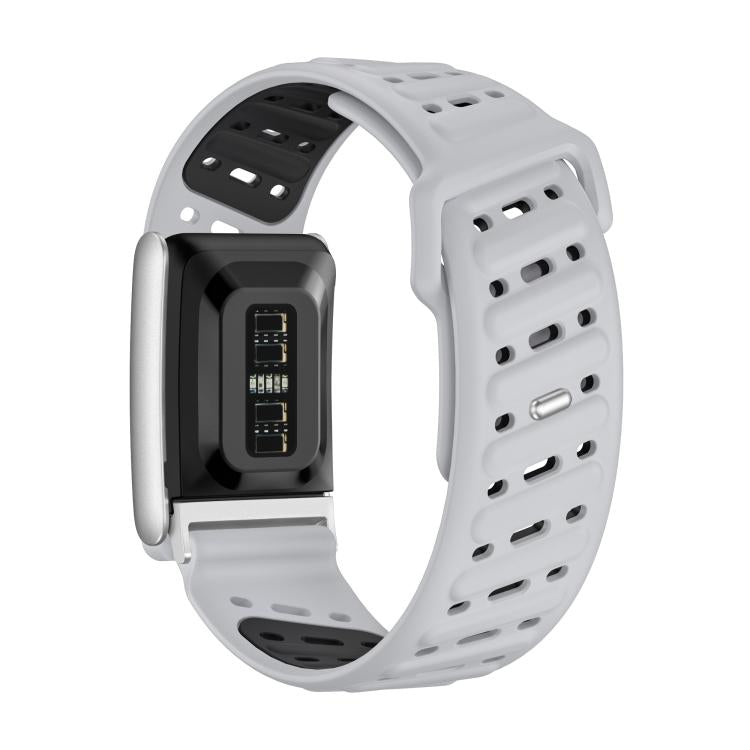Reverse Buckle Sports Breathable Silicone Watch Band For WHOOP 5.0 Regular(Light Gray Black) - free shipping - PMC TechLife - Order now!