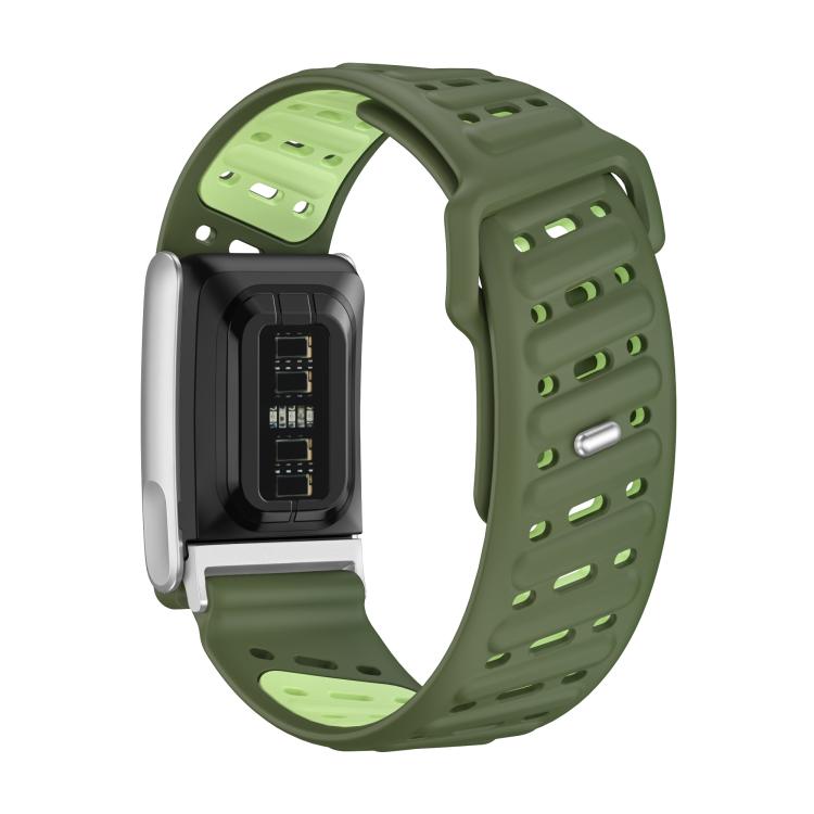 Reverse Buckle Sports Breathable Silicone Watch Band For WHOOP 5.0 Electrocardiogram(Dark Green Light Green) - free shipping - PMC TechLife - Order now!