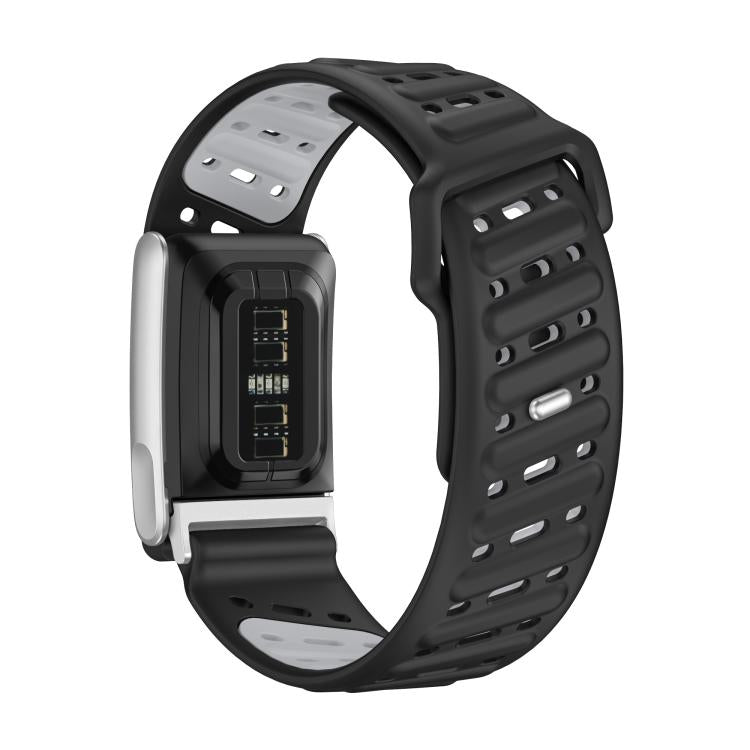 Reverse Buckle Sports Breathable Silicone Watch Band For WHOOP 5.0 Electrocardiogram(Black Light Gray) - free shipping - PMC TechLife - Order now!