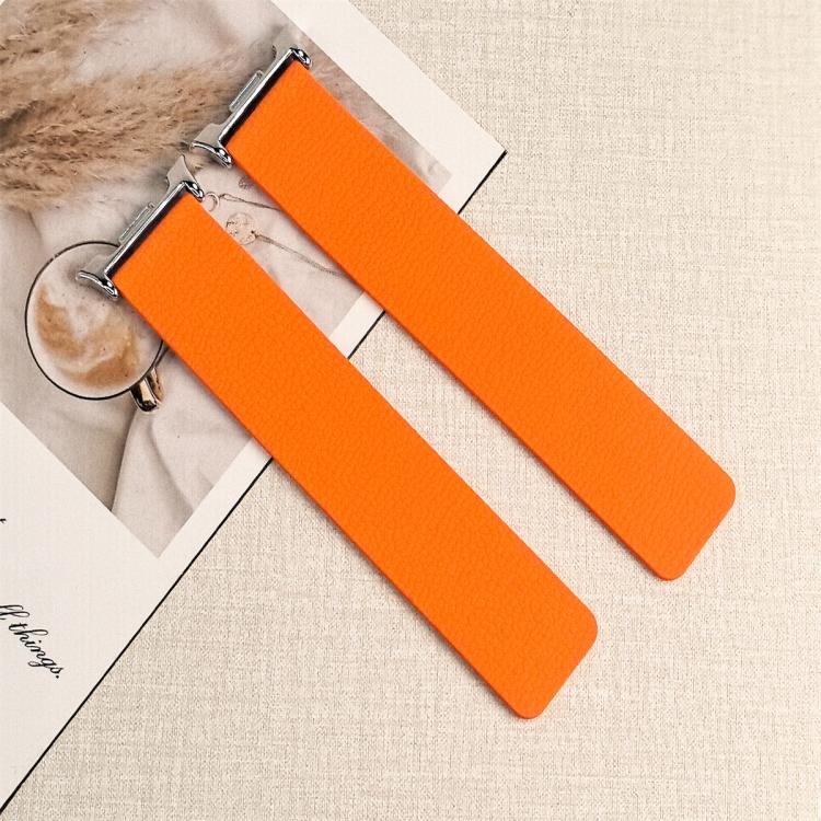 For Samsung Galaxy Watch8 / 8 Classic Lychee Texture Soft Magnetic Silicone Watch Band(Orange) - free shipping - PMC TechLife - Order now!