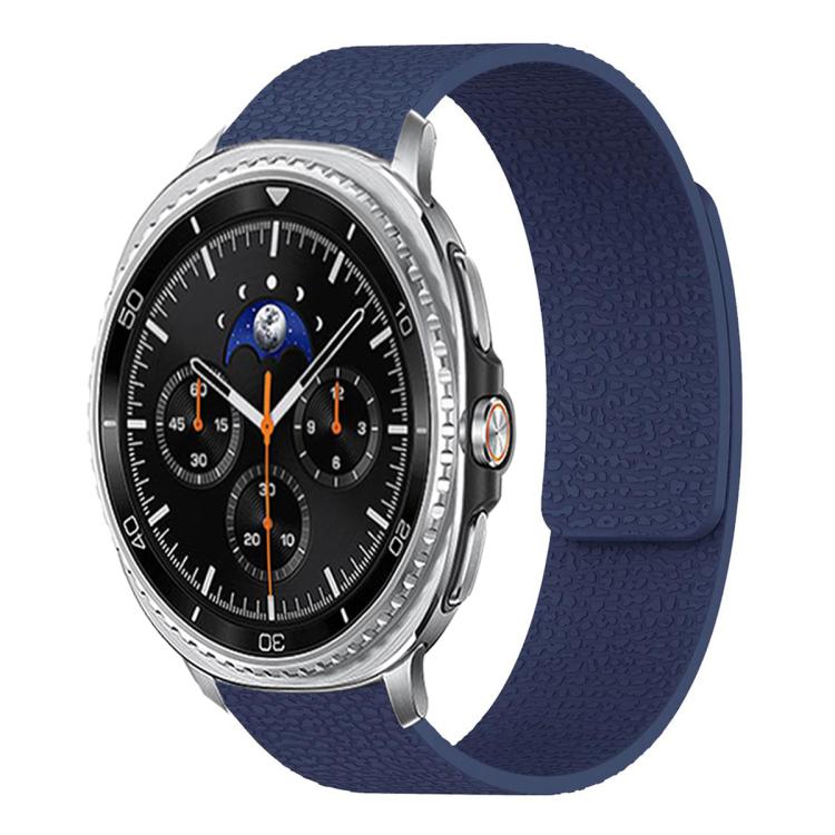 For Samsung Galaxy Watch8 / 8 Classic Lychee Texture Soft Magnetic Silicone Watch Band(Dark Blue) - free shipping - PMC TechLife - Order now!