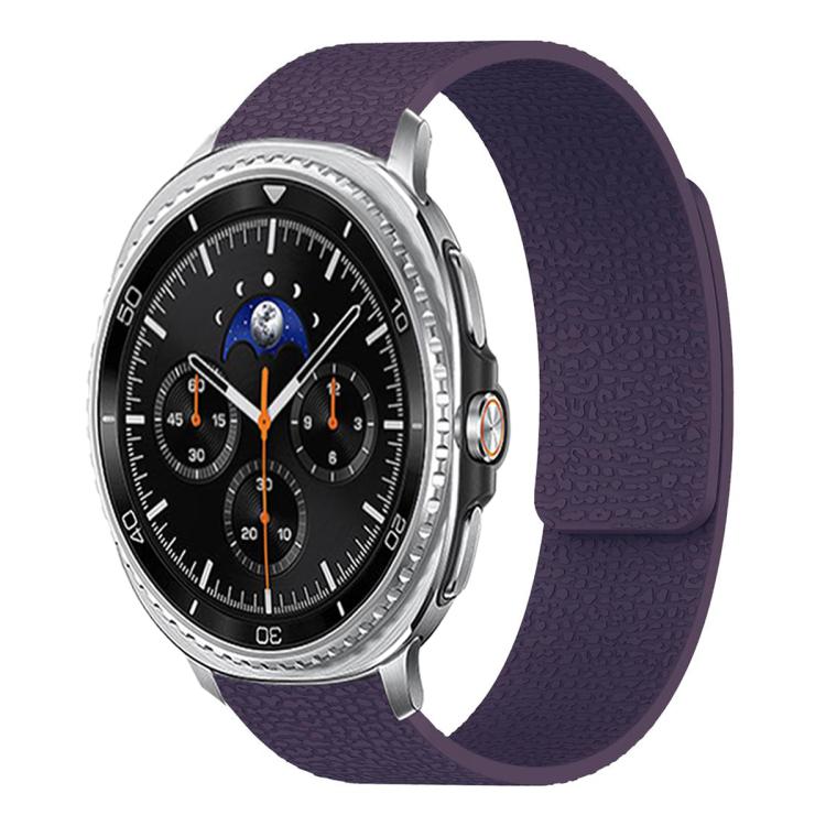 For Samsung Galaxy Watch8 / 8 Classic Lychee Texture Soft Magnetic Silicone Watch Band(Purple) - free shipping - PMC TechLife - Order now!