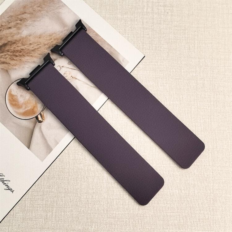 For Samsung Galaxy Watch8 / 8 Classic Lychee Texture Soft Magnetic Silicone Watch Band(Purple) - free shipping - PMC TechLife - Order now!