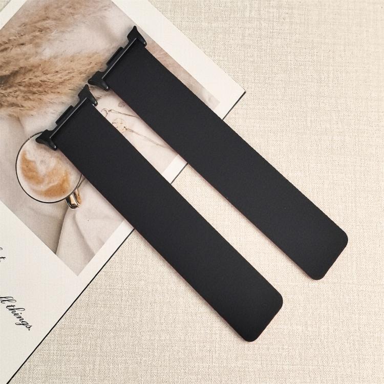 For Samsung Galaxy Watch8 / 8 Classic Lychee Texture Soft Magnetic Silicone Watch Band(Black Red) - free shipping - PMC TechLife - Order now!