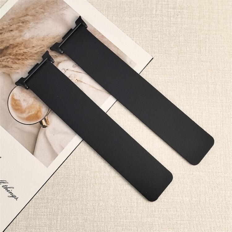 For Samsung Galaxy Watch Ultra 47mm / Ultra 2025 Lychee Texture Soft Magnetic Silicone Watch Band(Black) - free shipping - PMC TechLife - Order now!