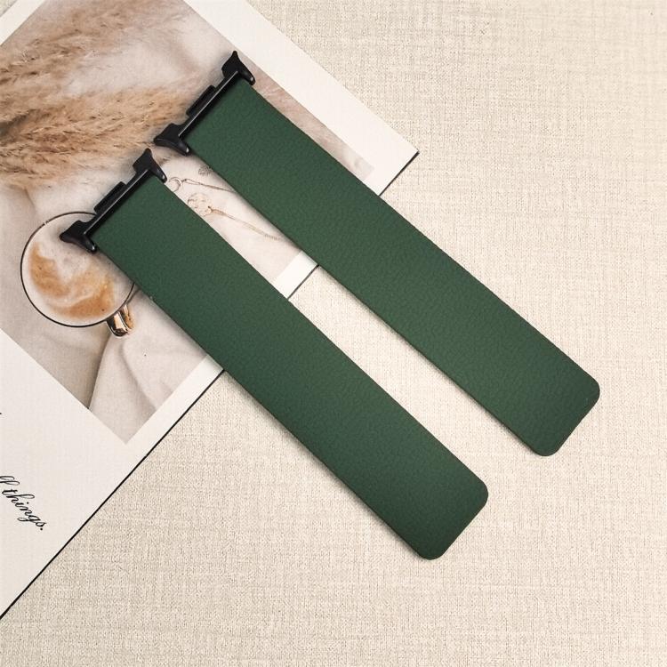 For Samsung Galaxy Watch Ultra 47mm / Ultra 2025 Lychee Texture Soft Magnetic Silicone Watch Band(Green) - free shipping - PMC TechLife - Order now!