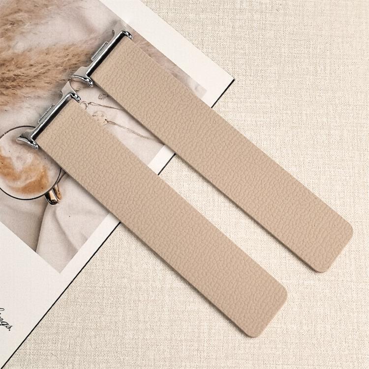 For Samsung Galaxy Watch Ultra 47mm / Ultra 2025 Lychee Texture Soft Magnetic Silicone Watch Band(Milk Tea White) - free shipping - PMC TechLife - Order now!