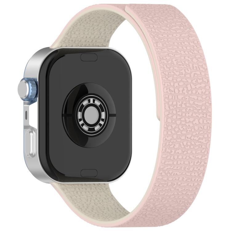 For Huawei Watch Fit4 / Fit4 Pro / Fit3 Lychee Texture Soft Magnetic Silicone Watch Band(Pink Starlight) - free shipping - PMC TechLife - Order now!