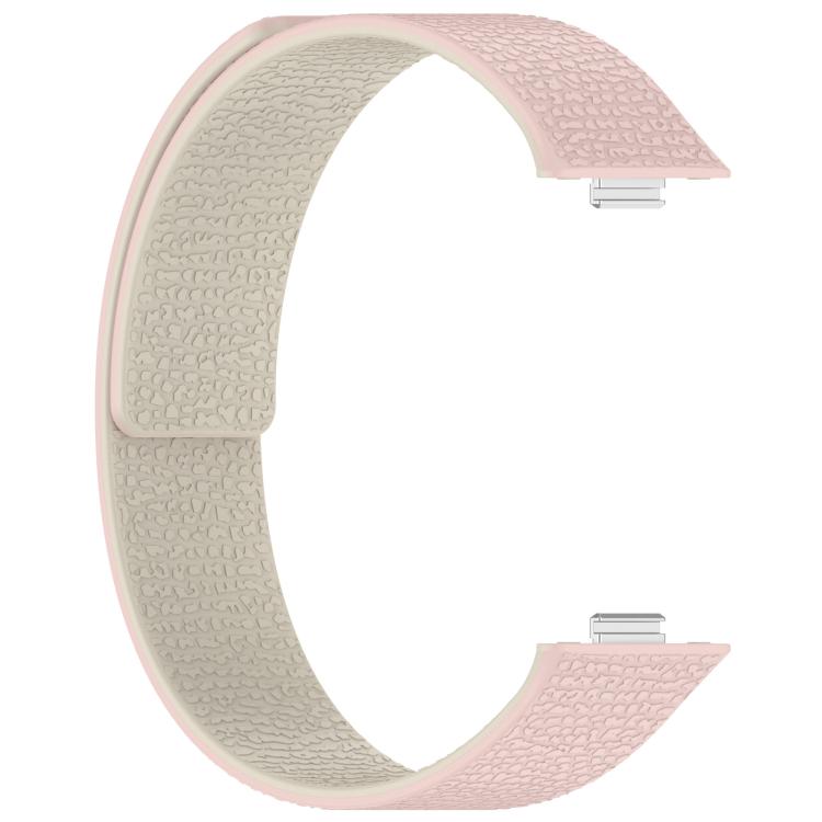 For Huawei Watch Fit4 / Fit4 Pro / Fit3 Lychee Texture Soft Magnetic Silicone Watch Band(Pink Starlight) - free shipping - PMC TechLife - Order now!