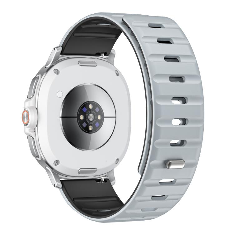 For Samsung Galaxy Watch8 / Watch8 Classic Norman Magnetic Silicone Watch Band(Light Gray Black) - free shipping - PMC TechLife - Order now!