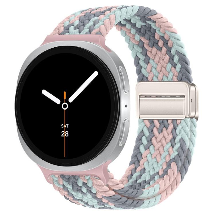 For Samsung Galaxy Watch8 / Watch8 Classic Loop Magnetic Buckle Braided Nylon Watch Band(Gray Powder Blue) - free shipping - PMC TechLife - Order now!
