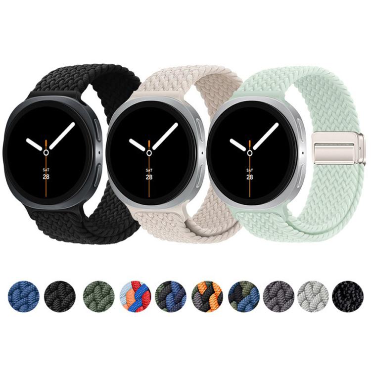For Samsung Galaxy Watch8 / Watch8 Classic Loop Magnetic Buckle Braided Nylon Watch Band(Light Mint) - free shipping - PMC TechLife - Order now!
