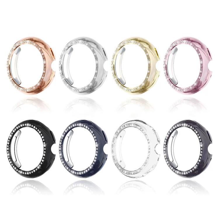 For Google Pixel Watch4 45mm Single Row Diamond Hollow PC Watch Protective Cover(Black) - free shipping - PMC TechLife - Order now!
