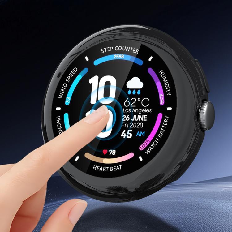 For Google Pixel Watch4 45mm Full Coverage Electroplated TPU Watch Protective Cover(Black) - free shipping - PMC TechLife - Order now!