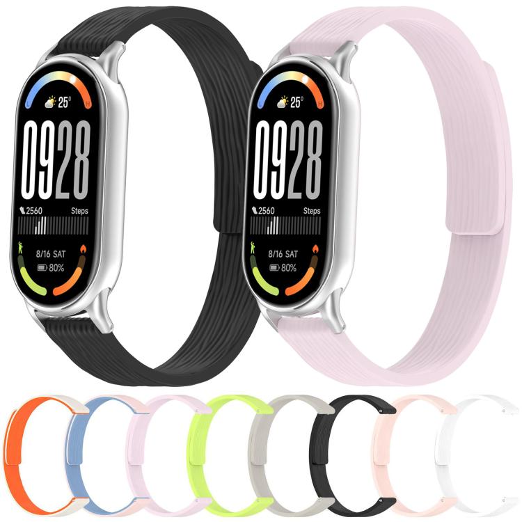 12mm Striped Soft Magnetic Silicone Watch Band(Black) - free shipping - PMC TechLife - Order now!