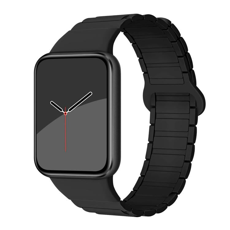 For Xiaomi Smart Band 9 Pro / Redmi Watch 5 Tri-Beads Magnetic Silicone Watch Band(Black) - free shipping - PMC TechLife - Order now!