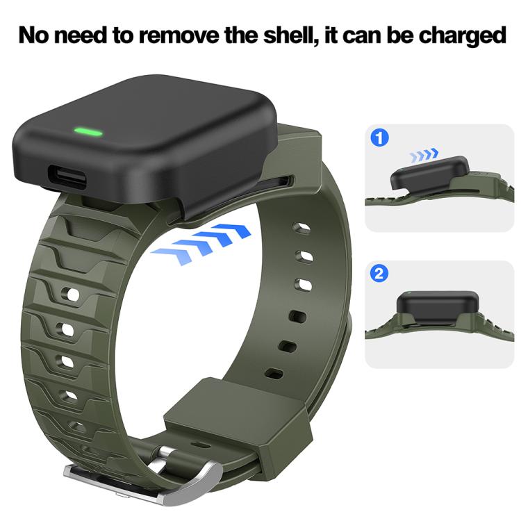 For WHOOP 4.0  Integrated TPU Watch Band(Army Green) - free shipping - PMC TechLife - Order now!