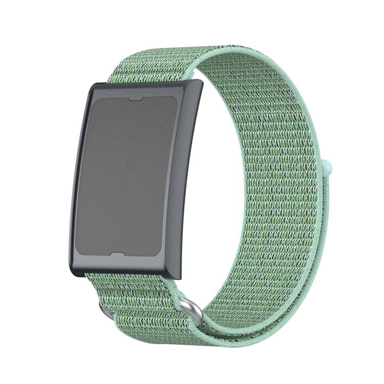 For Amazfit Helio Strap Metal Ring Two Sections Nylon Hook and Loop Fastener Watch Band(Aqua) - free shipping - PMC TechLife - Order now!
