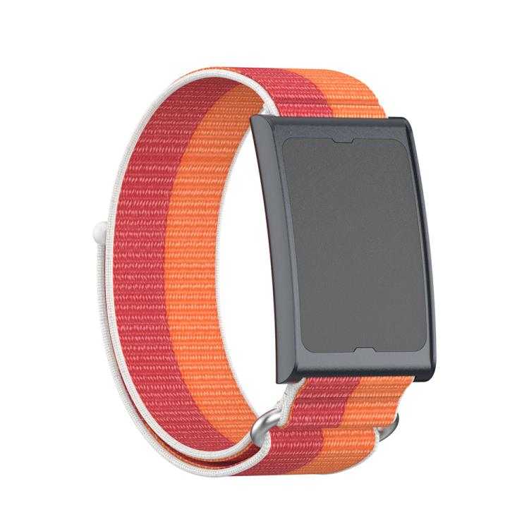 For Amazfit Helio Strap Metal Ring Two Sections Nylon Hook and Loop Fastener Watch Band(Peony) - free shipping - PMC TechLife - Order now!