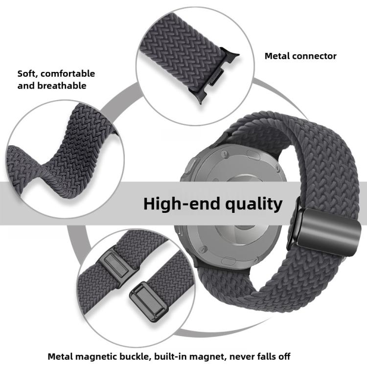 For Samsung Galaxy Watch8 / Watch8 Classic Magnetic Buckle Braided Nylon Watch Band(Olive Green) - free shipping - PMC TechLife - Order now!